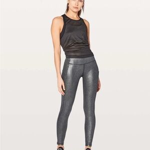 Lululemon Speed Up Legging silver metallic sparkle size 2